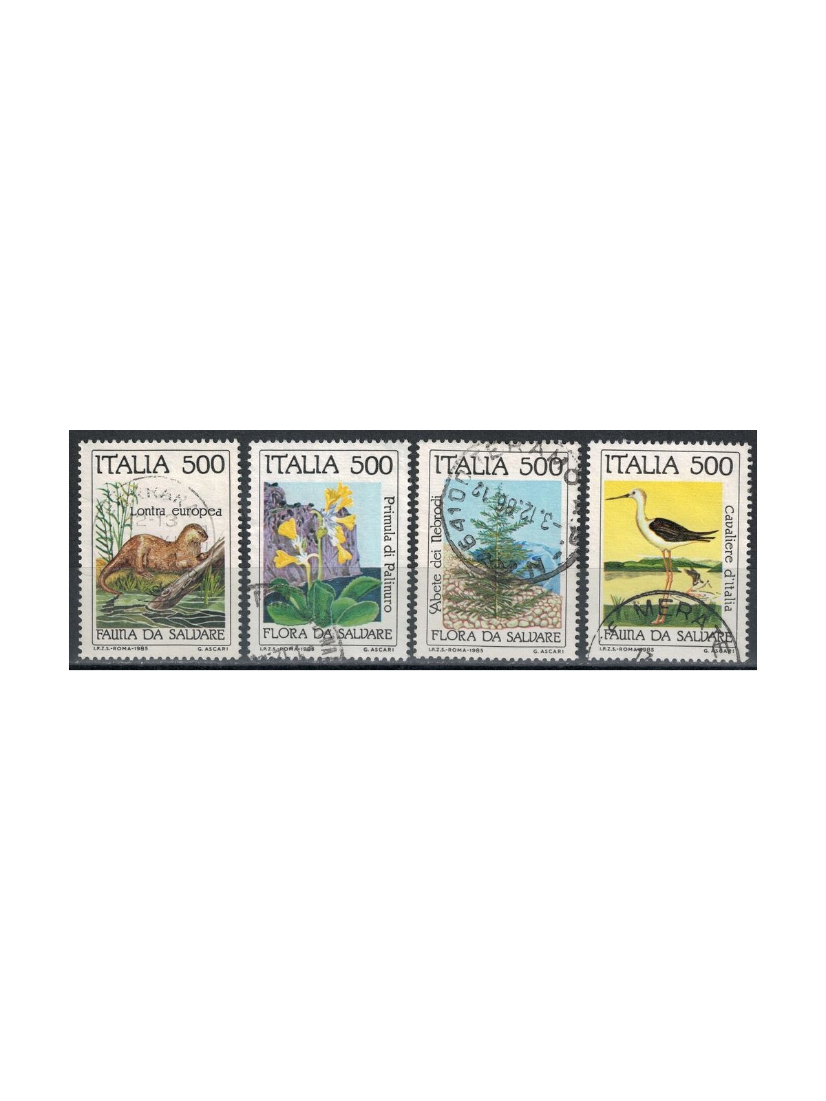 ITALY 1985 Flora and fauna to be saved 4v us
