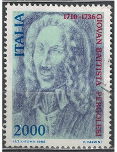 ITALIA 1986 Giovan Battista Pergolesi us