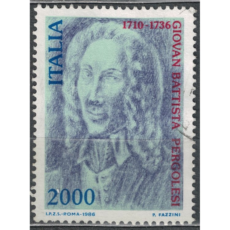 ITALY 1986 Giovan Battista Pergolesi us