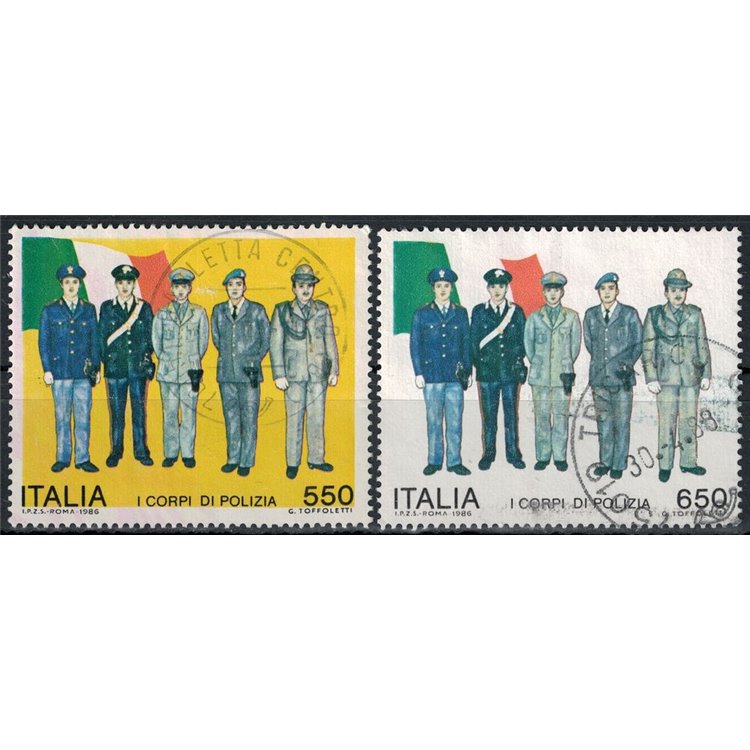ITALY 1986 Police Corps 2v us