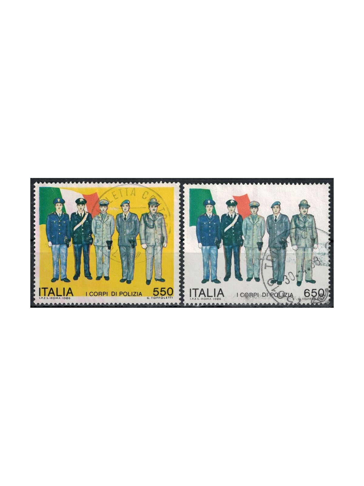 ITALIA 1986 Corpi di Polizia 2v us