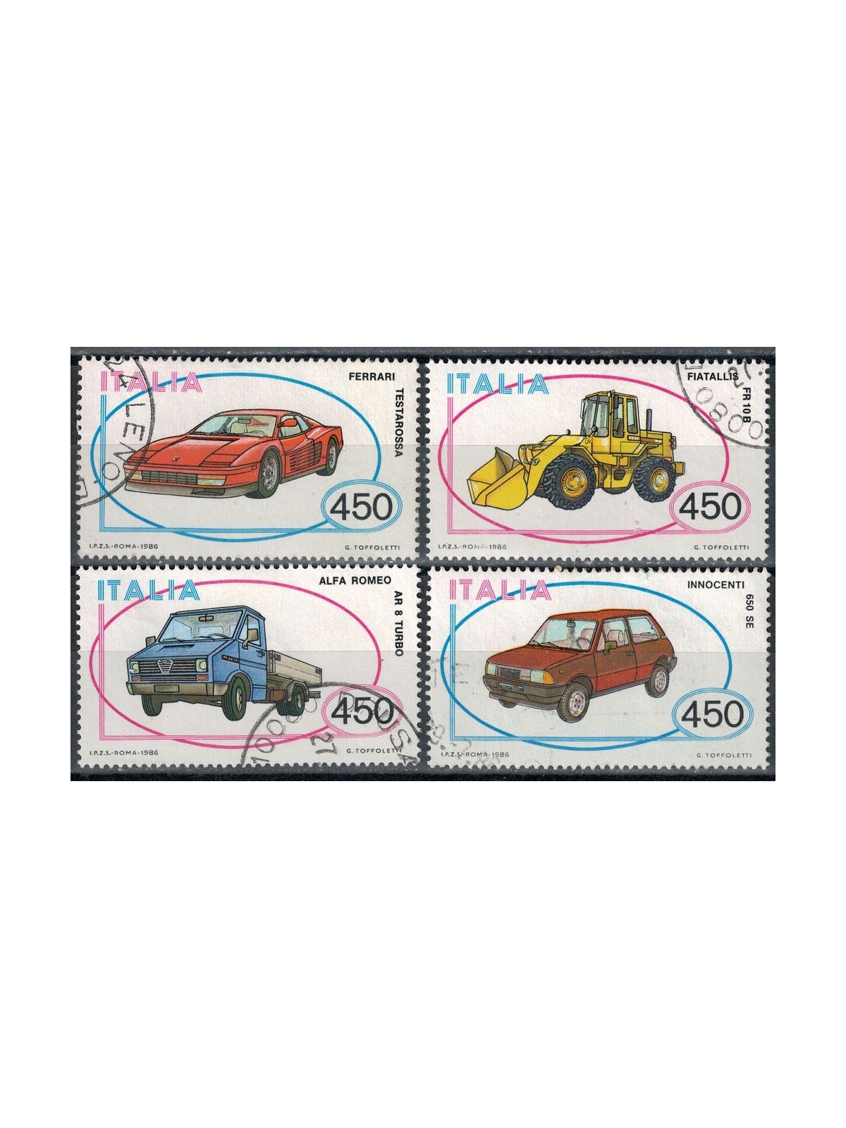 ITALIA 1986 Automobili 4v us