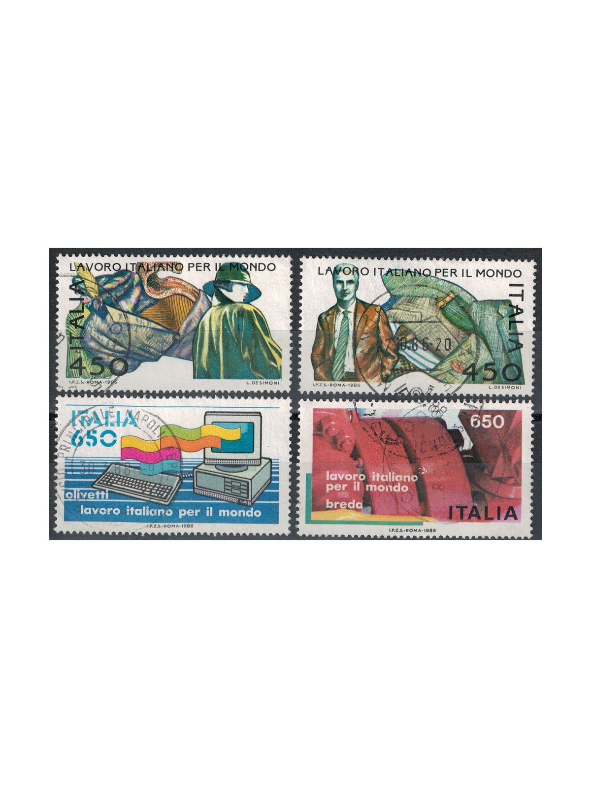 ITALIA 1986 Lavoro 4v us