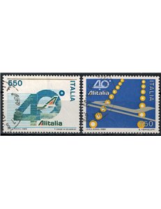 ITALY 1986 Alitalia 2v us
