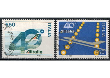 ITALY 1986 Alitalia 2v us