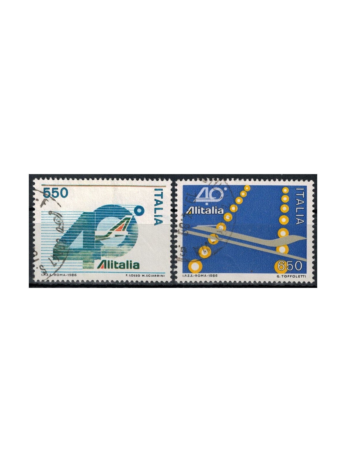 ITALIA 1986 Alitalia 2v us