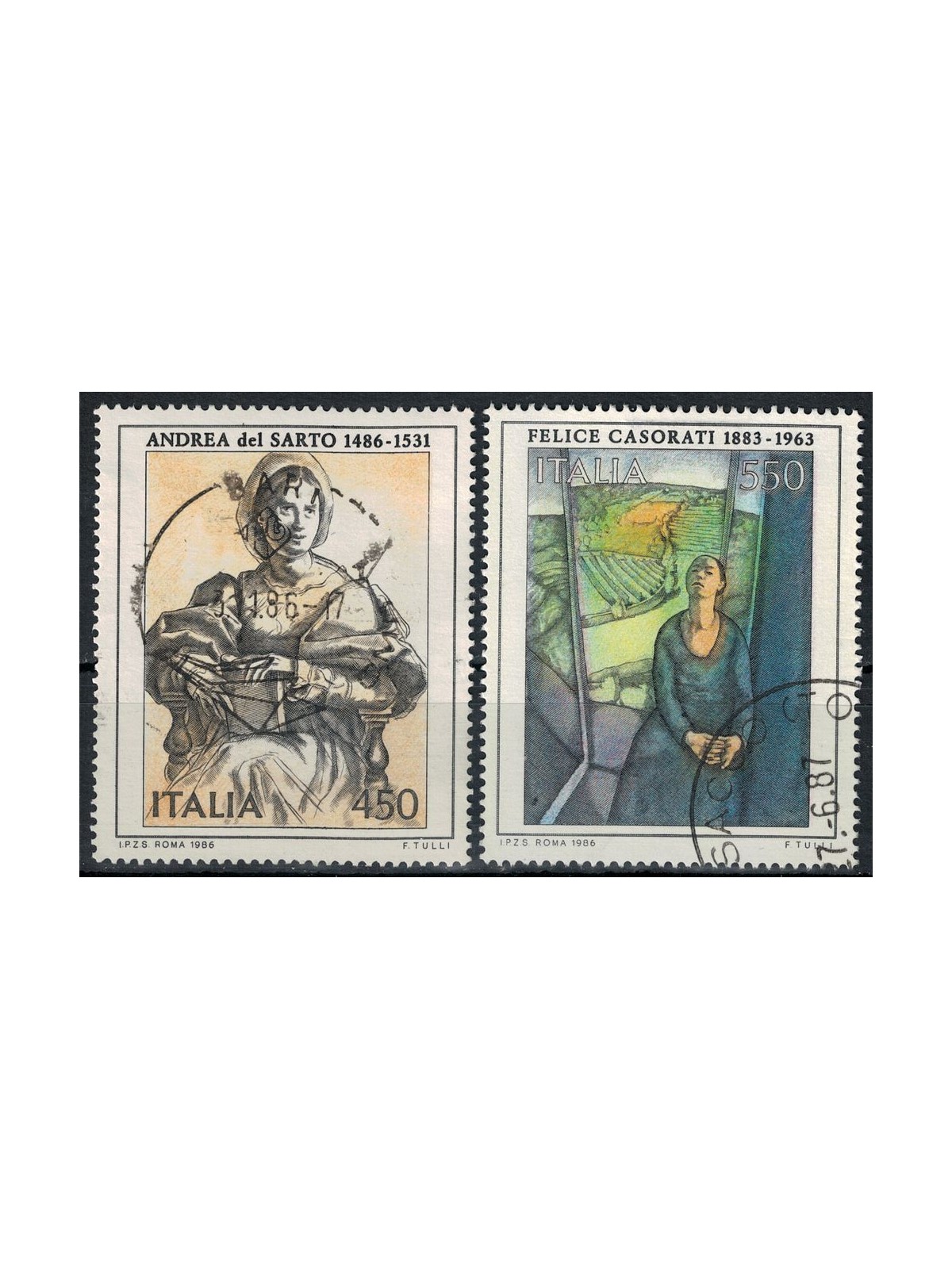 ITALIA 1986 Arte 2v us