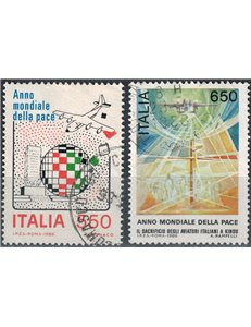 ITALY 1986 World Year of Peace 2v us