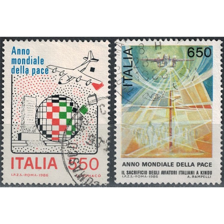 ITALIA 1986 Anno mondiale della pace 2v us