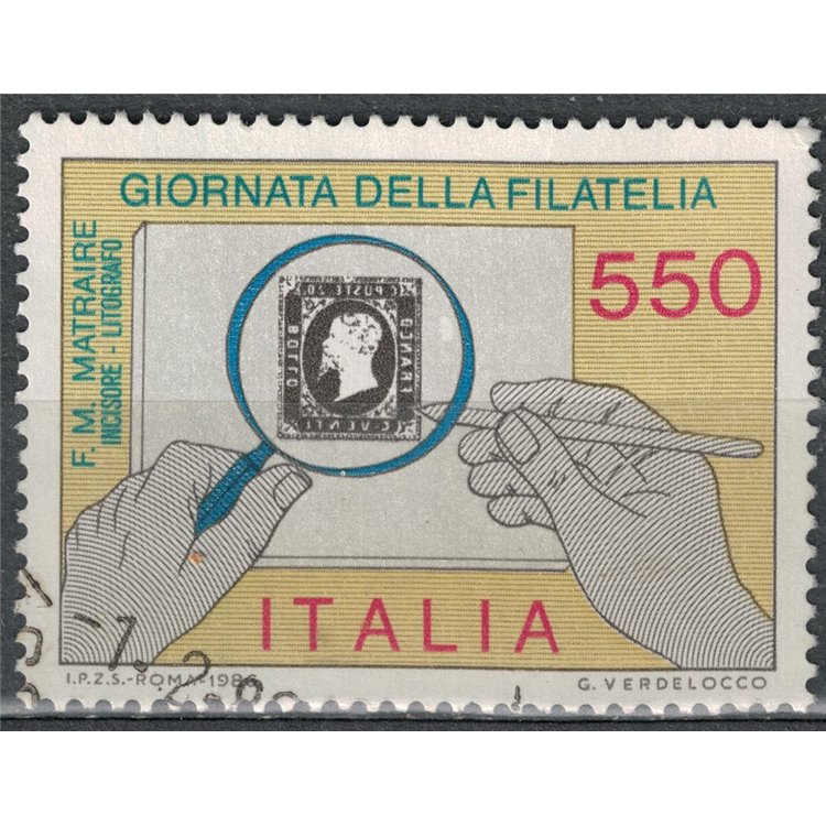 ITALIA 1986 Giornata della filatelia us