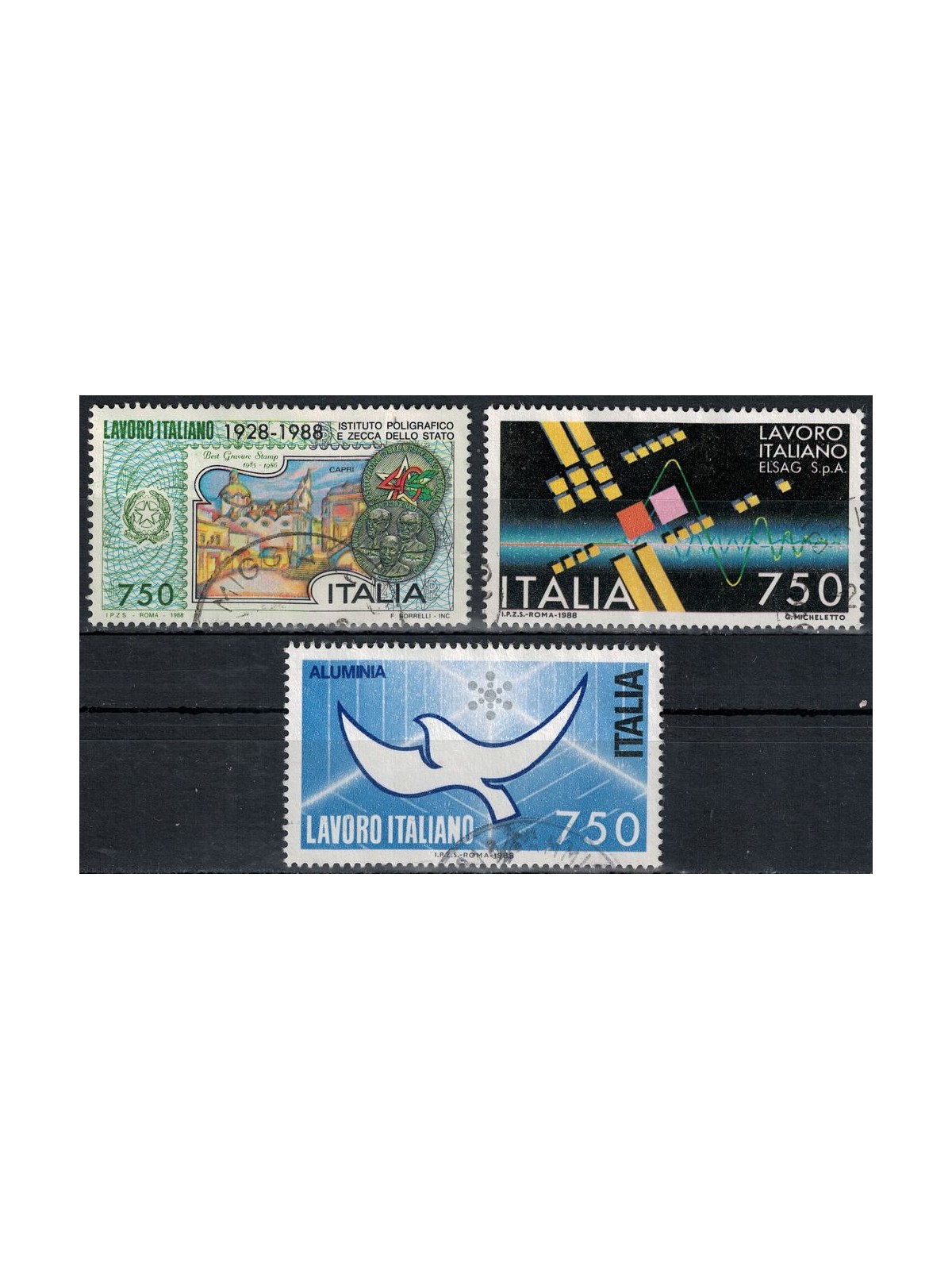 ITALY 1988 Italian work 3v us