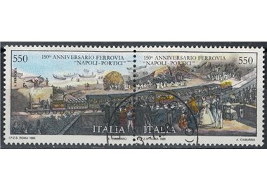 ITALIA 1989 Ferrovia Napoli-Portici 2v in coppia us