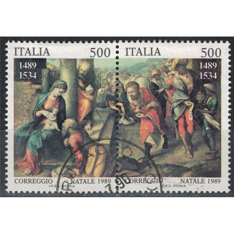 ITALIA 1989 Natale 2v in coppia us