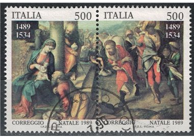 ITALIA 1989 Natale 2v in coppia us