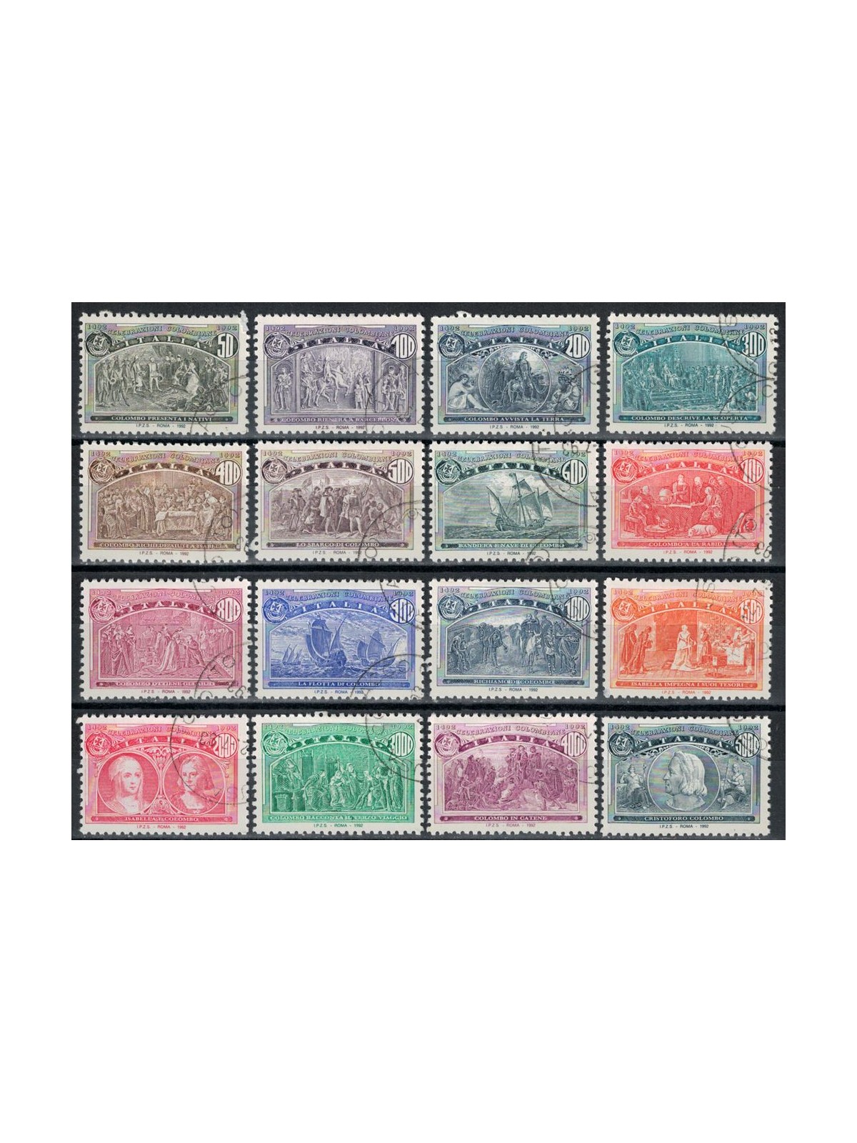 ITALY 1992 The Voyages of Columbus 16v us