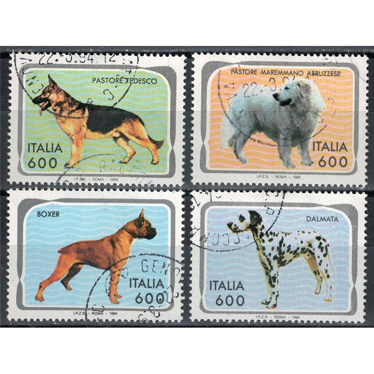 ITALIA 1994 Animali domestici, cani 4v us