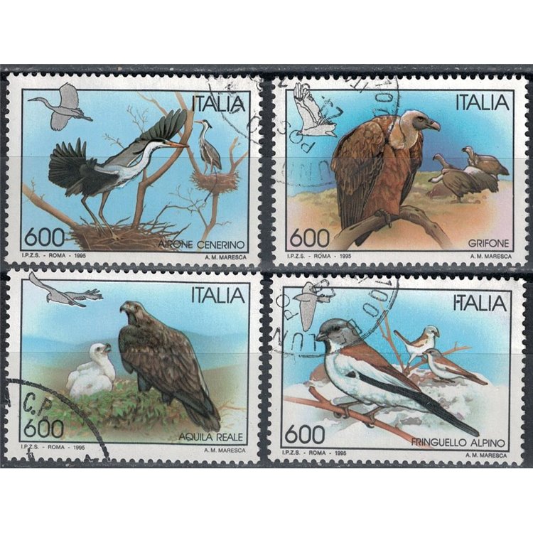 ITALY 1995 Birds 4v us