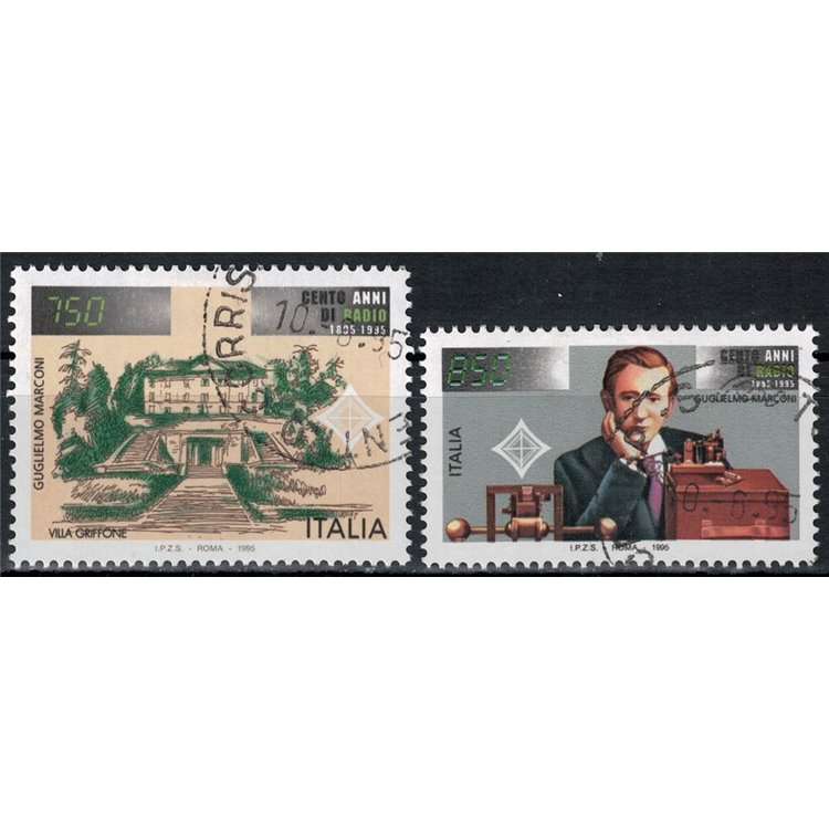 ITALY 1995 Centenary of the radio 2v us