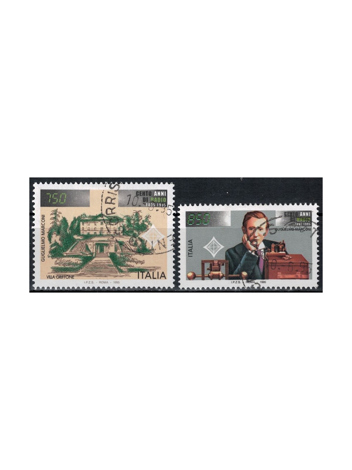 ITALIA 1995 Centenario della radio 2v us