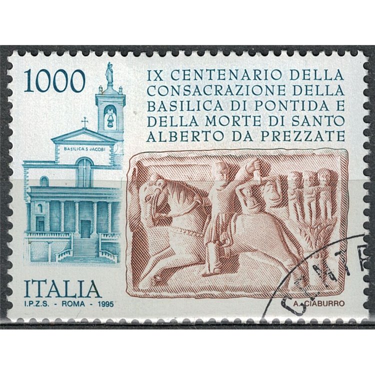 ITALIA 1995 Basilica di Pontida us