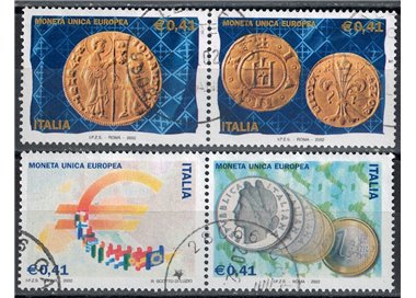 ITALIA 2002 Moneta Unica Europea 4v us