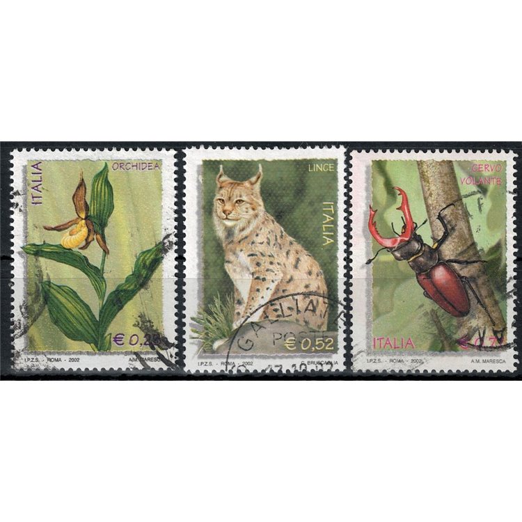 ITALIA 2002 Flora e fauna 3v us