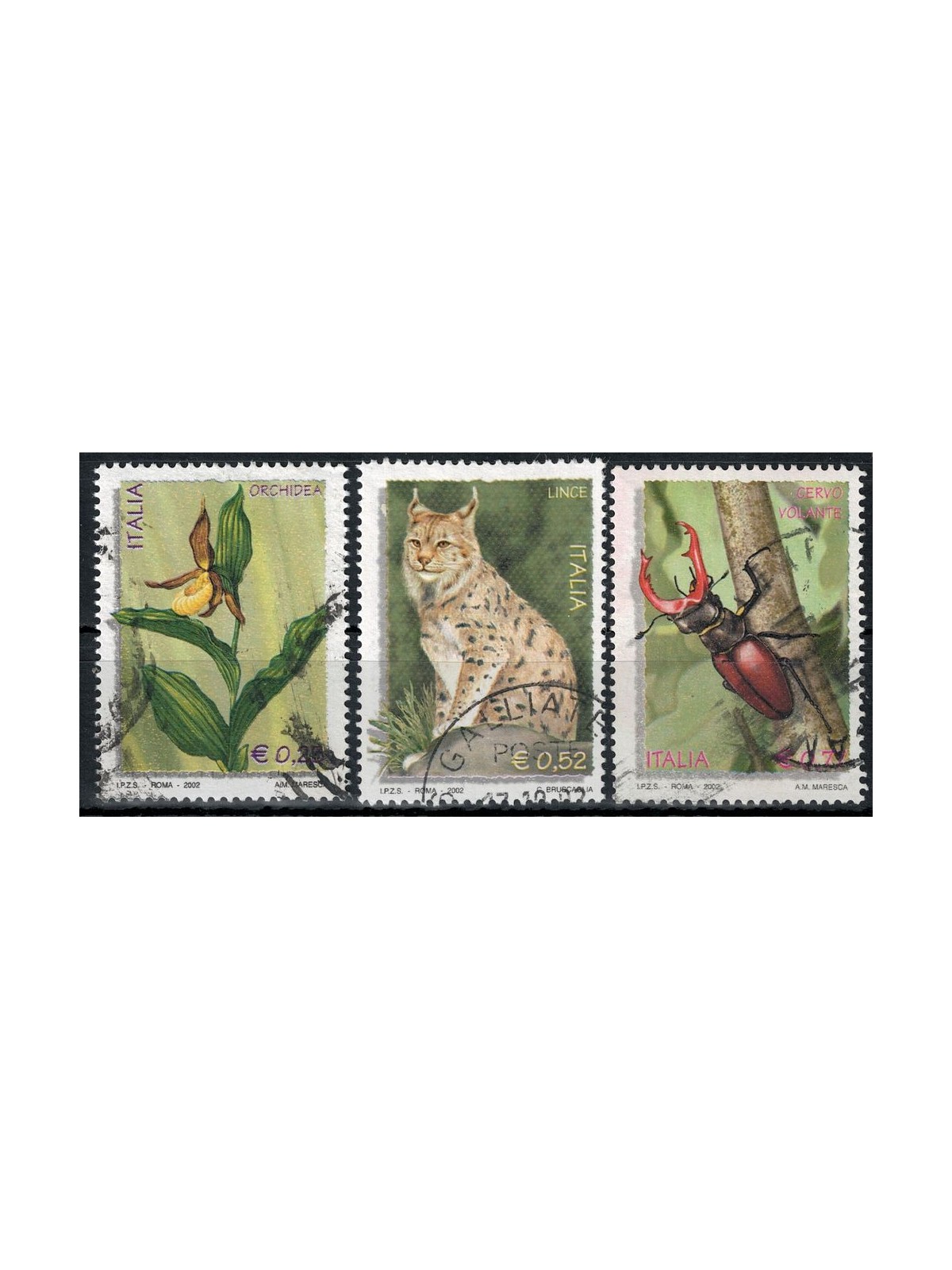 ITALIA 2002 Flora e fauna 3v us