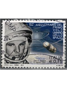 ITALY 2011 First human flight into space