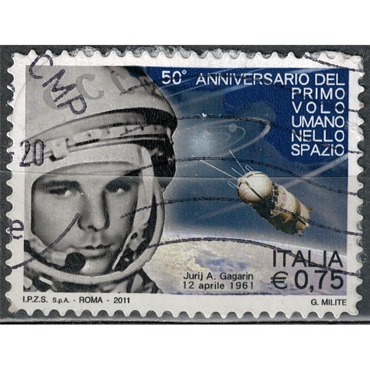 ITALY 2011 First human flight into space