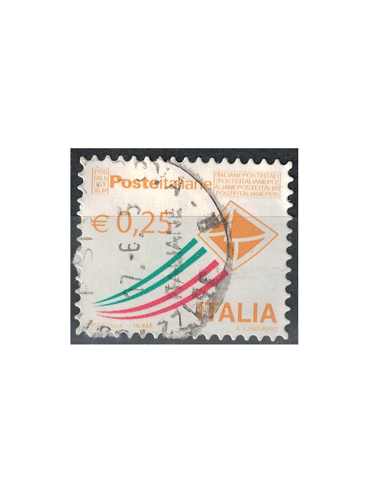 ITALY 2013 Ordinary series €0.25 us