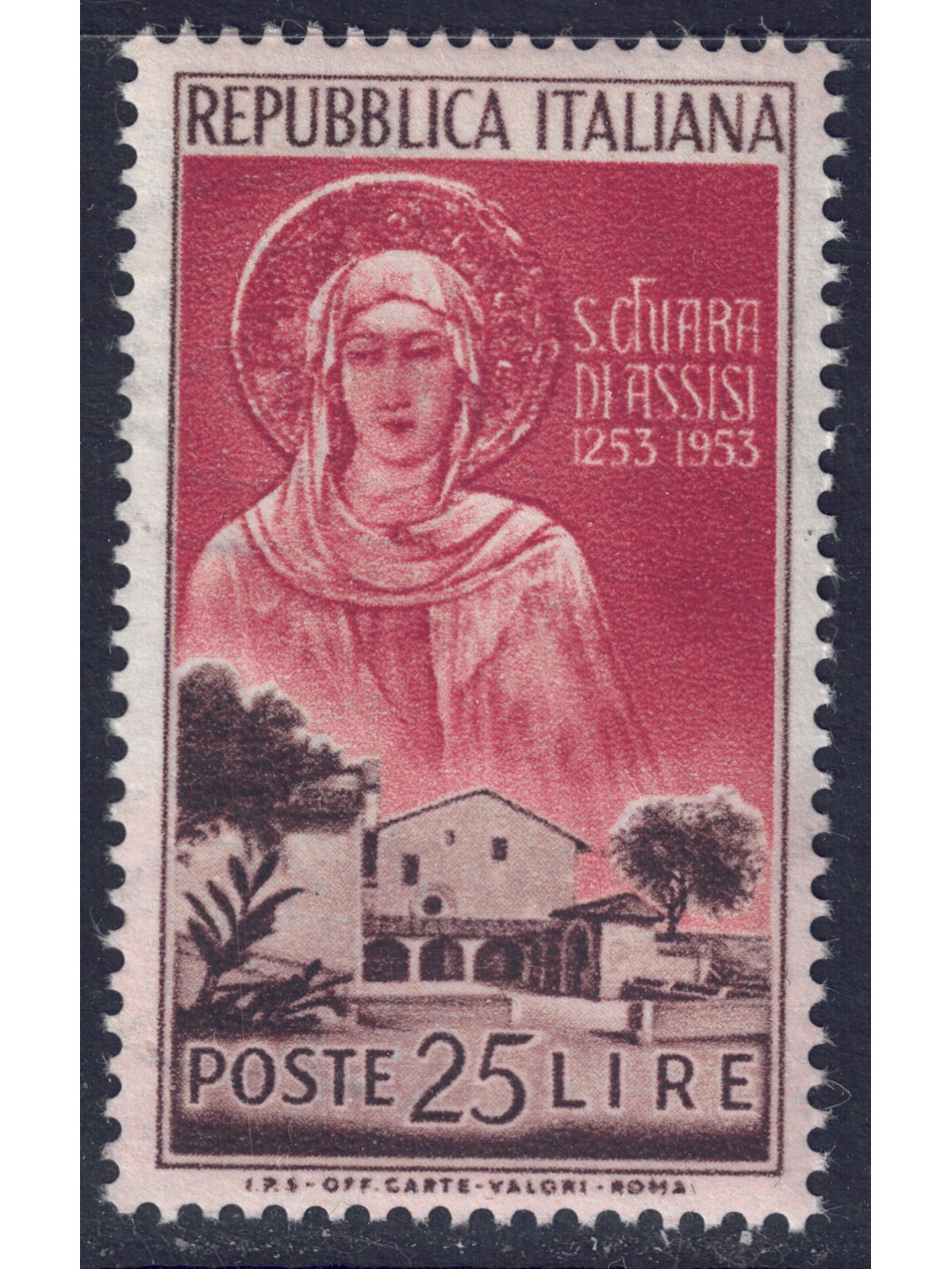 ITALY 1953 Saint Clare of Assisi MNH**