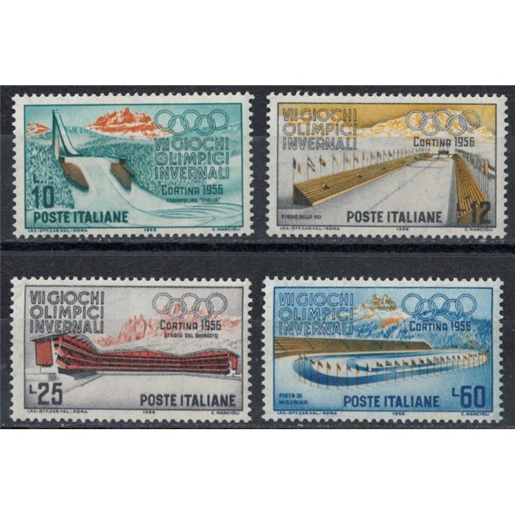 ITALY 1956 Winter Olympic Games 4v MNH**