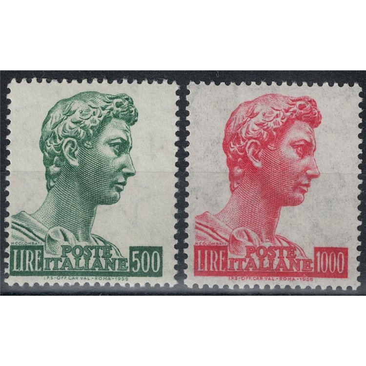 ITALY 1957 San Giorgio di Donatello 2v MNH**