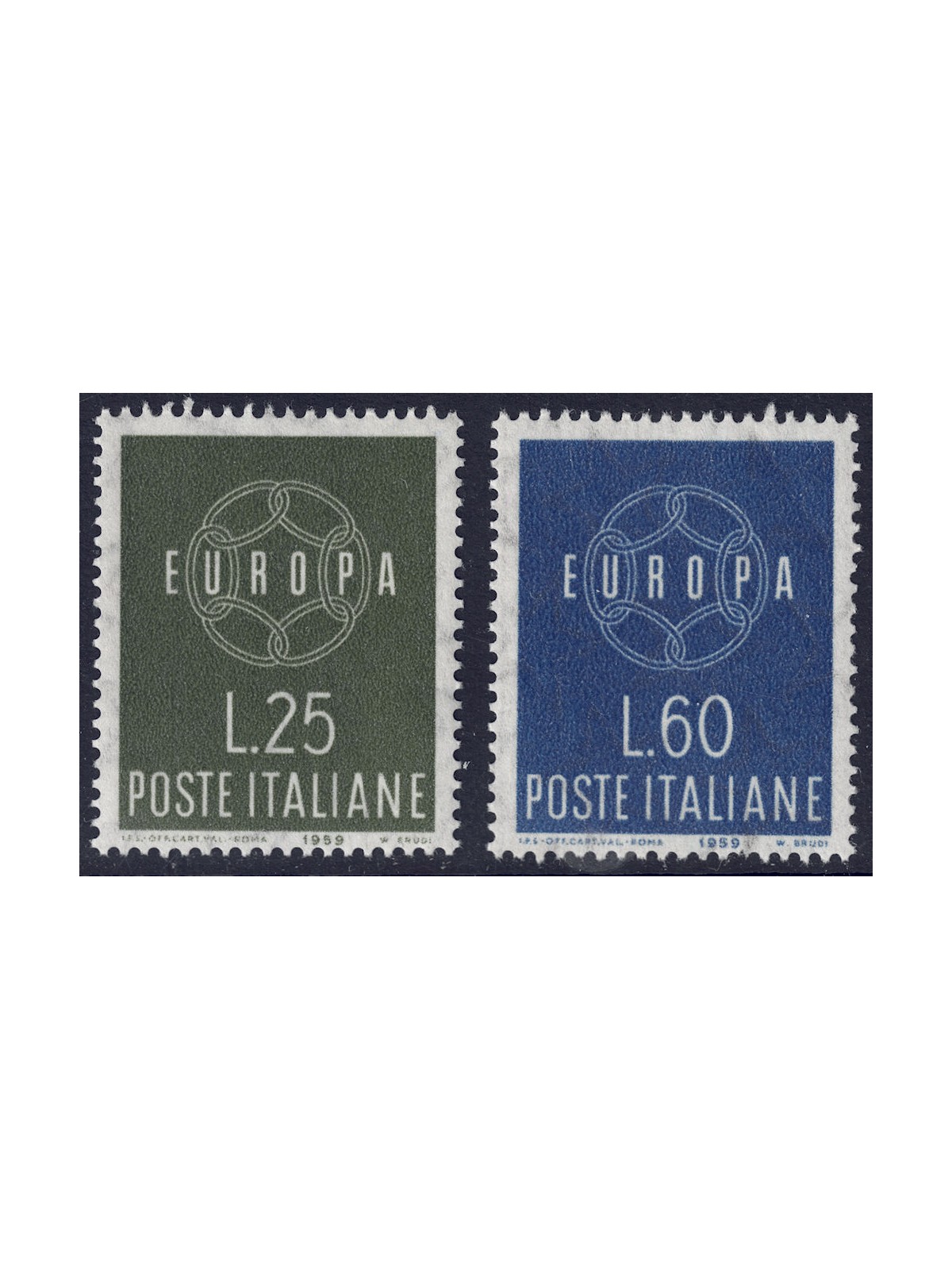 ITALY 1959 Europe 2v MNH**