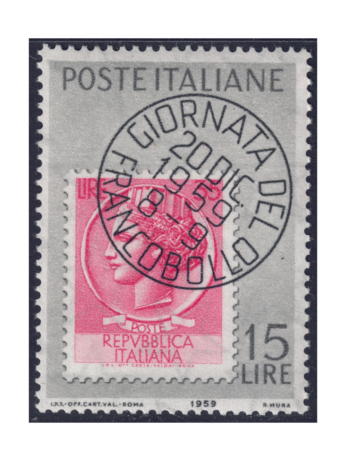 ITALY 1959 Stamp Day MNH**