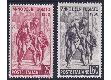 ITALIA 1960 Anno mondiale del rifugiato 2v MNH**