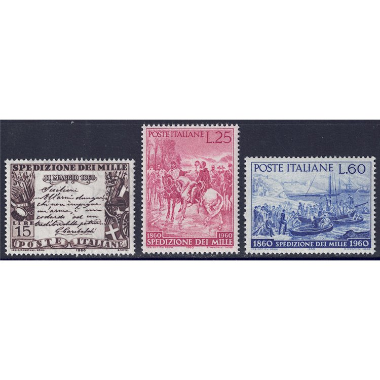 ITALY 1960 Expedition of the Thousand 3v MNH**