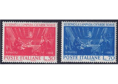 ITALY 1962 Giovanni Pascoli 2v MNH**
