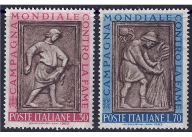 ITALY 1963 World Campaign Against Hunger 2v MNH**