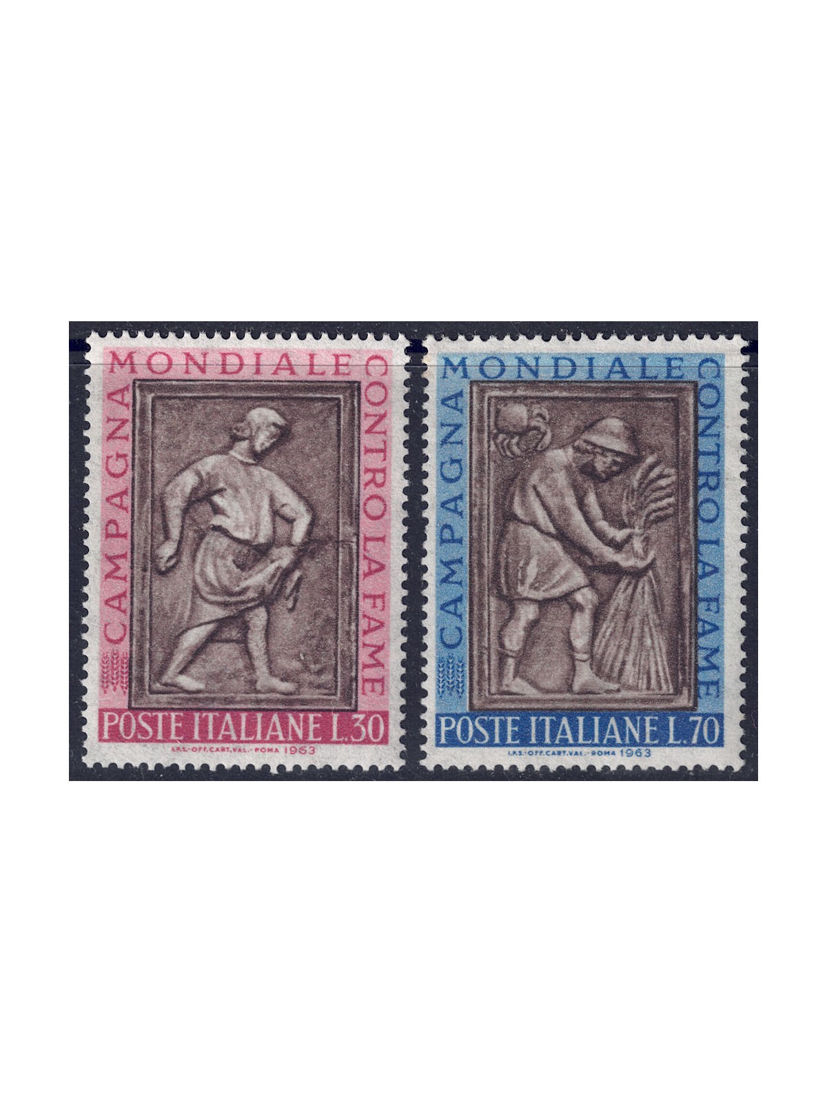 ITALY 1963 World Campaign Against Hunger 2v MNH**