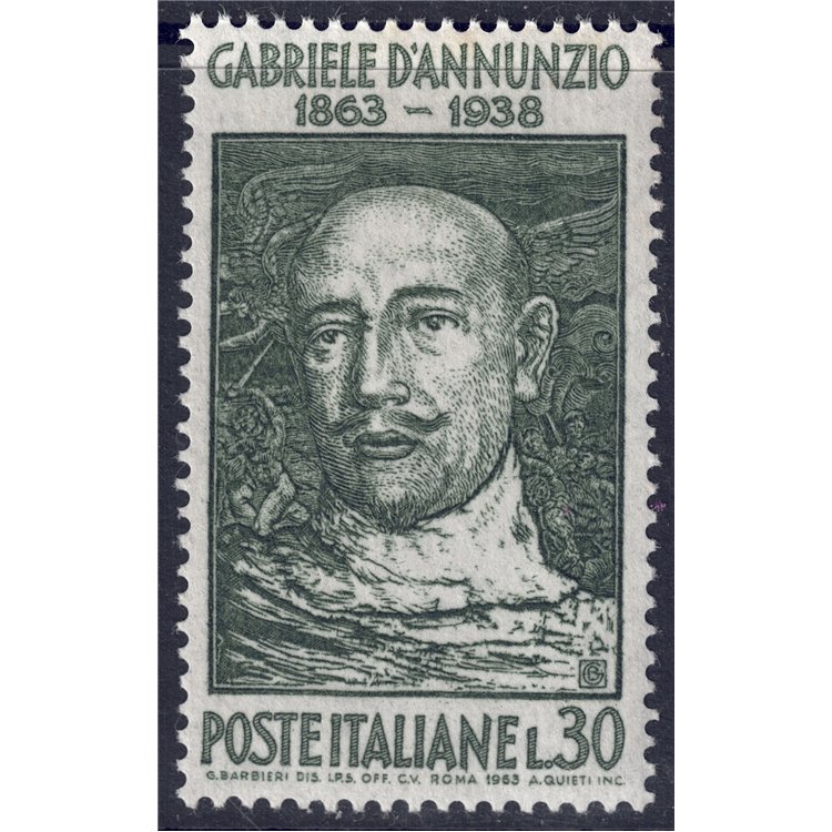 ITALIA 1963 Gabriele d'Annunzio MNH**