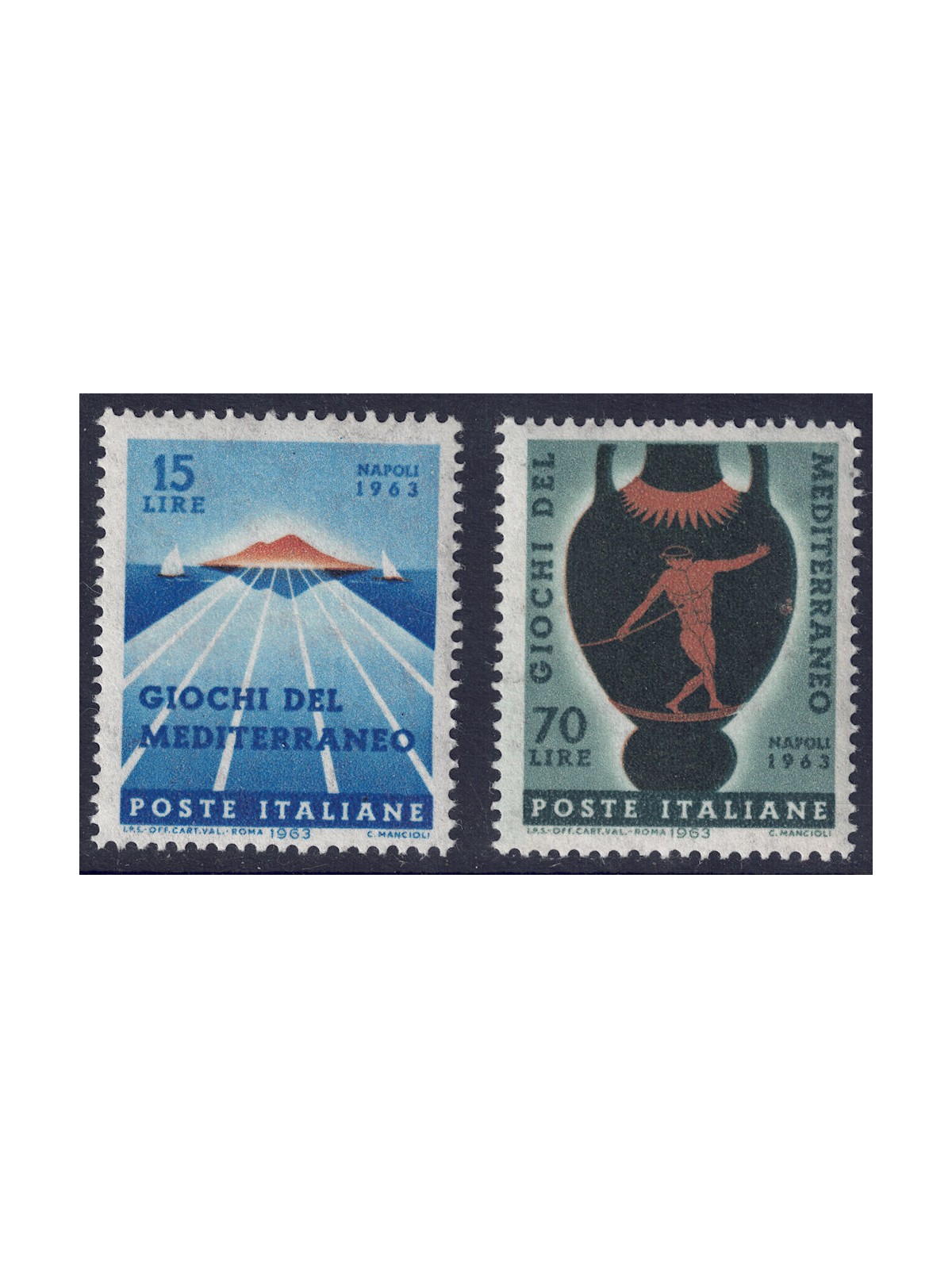 ITALIA 1963 Giochi del Mediterraneo 2v MNH**