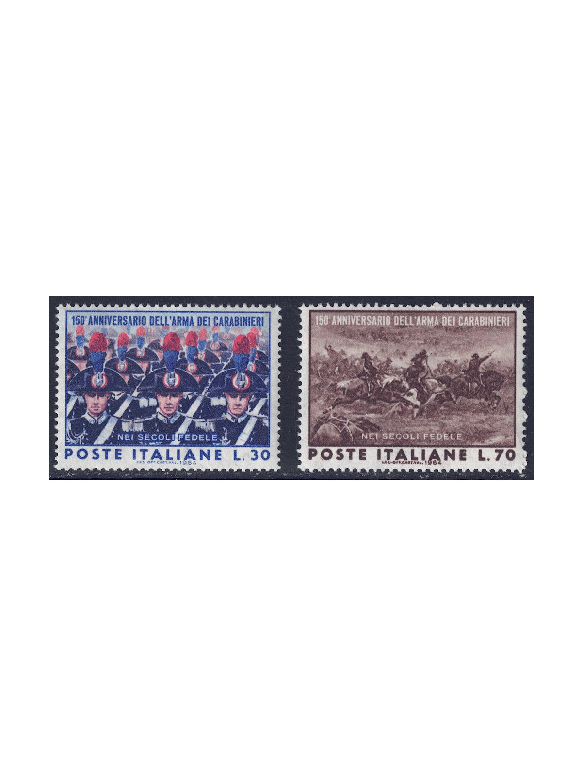 ITALIA 1964 Arma dei Carabinieri 2v MNH**