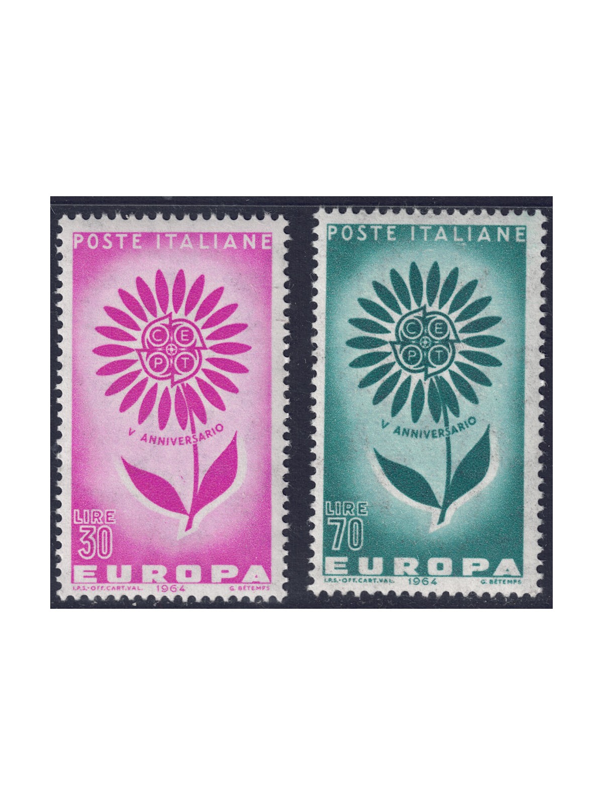 ITALY 1964 Europe 2v MNH**
