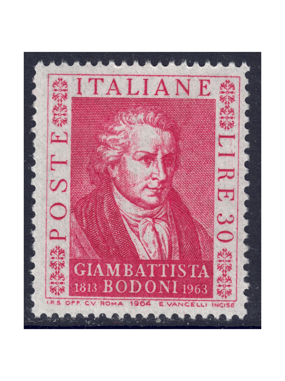 ITALIA 1964 Giambattista Bodoni MNH**