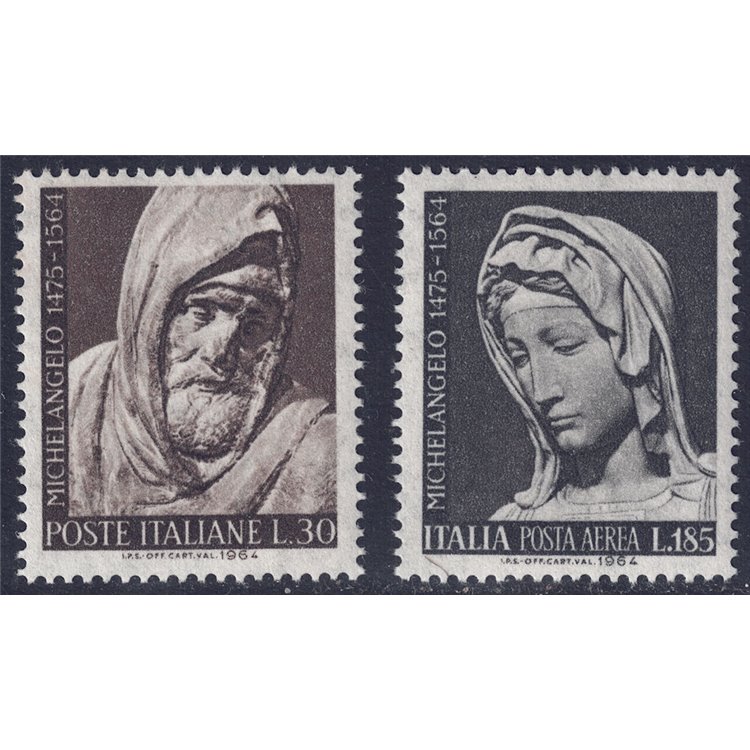 ITALY 1964 Michelangelo Buonarroti 2v MNH**