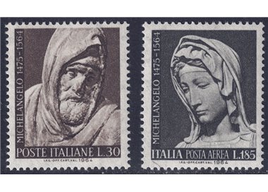 ITALY 1964 Michelangelo Buonarroti 2v MNH**
