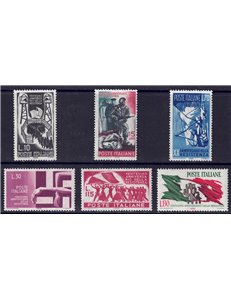 ITALIA 1965 Anniversario della Resistenza 6v MNH**
