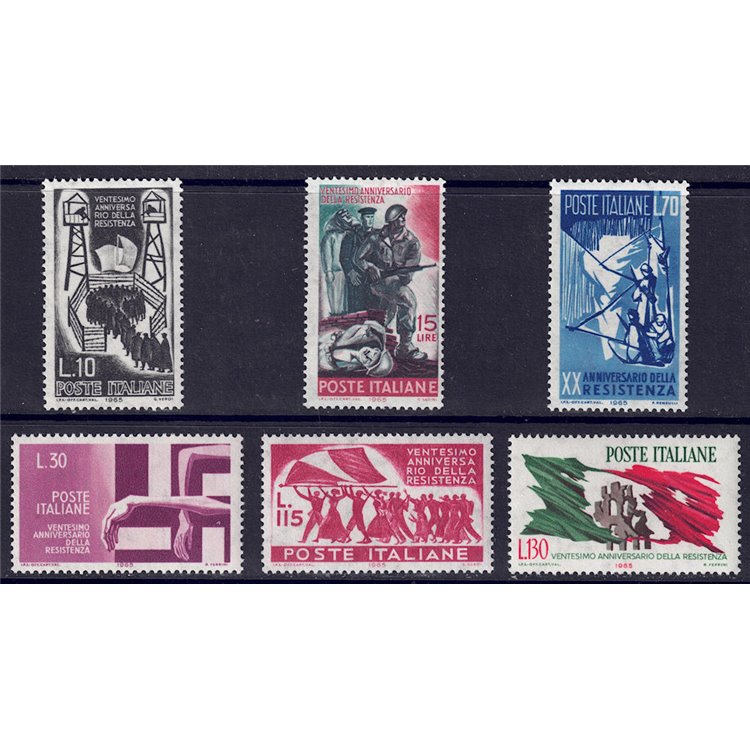 ITALIA 1965 Anniversario della Resistenza 6v MNH**