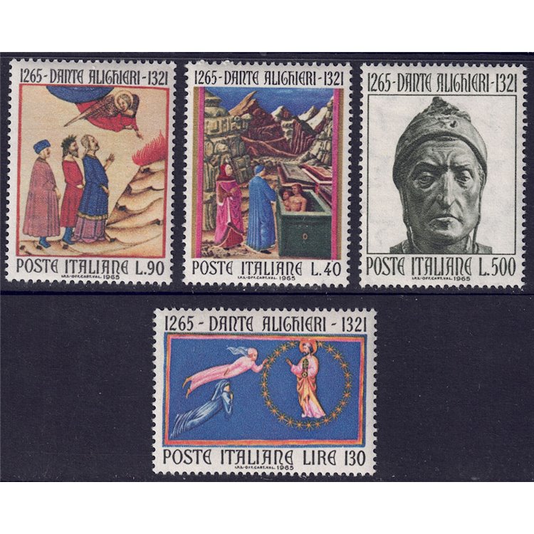 ITALIA 1965 Dante Alighieri 4v MNH**